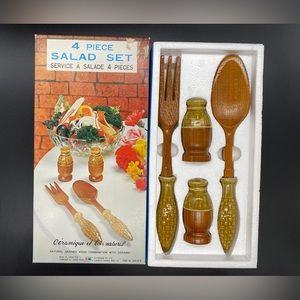 Four piece Salad Set - New in Box - 1970s